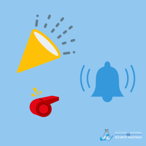 Son continu provenant d'une corne de brume, d'une cloche, d'un sifflet ou d'un autre dispositif de signalisation sonore