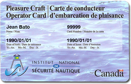 carte permis bateau canada