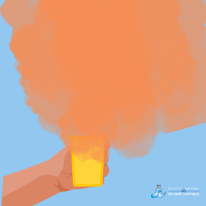 Signal de fumée orange flottant ou à main (type D)